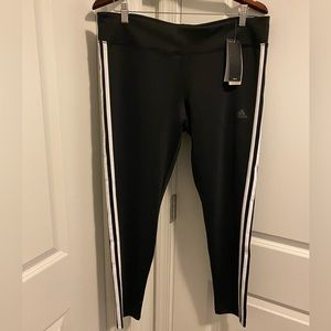 Adidas Climalite Leggings 3-stripes XL- NWT